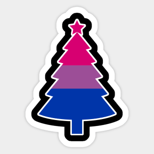 Christmas Tree LGBT Flag Bisexual Sticker